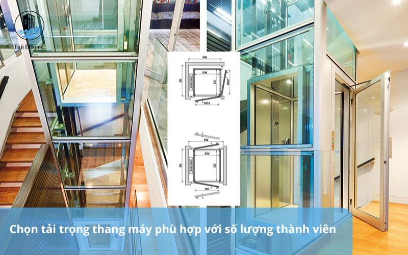 Chọn tải trọng thang máy phù hợp với số lượng thành viên